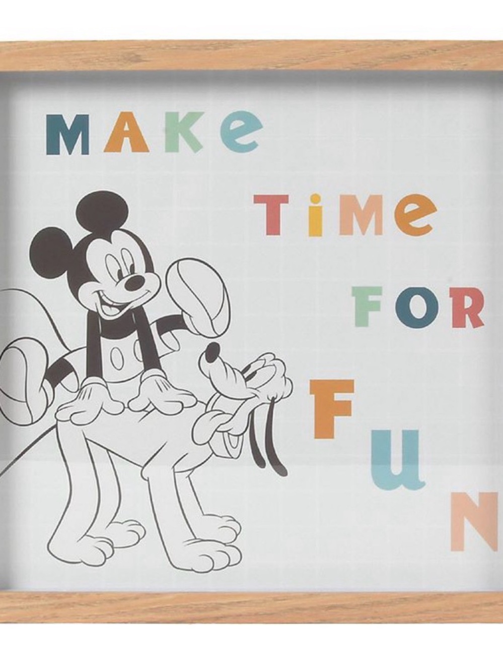 The Big One Kids Decorative Wall Art - Disney Mickey & Pluto Wood Framed